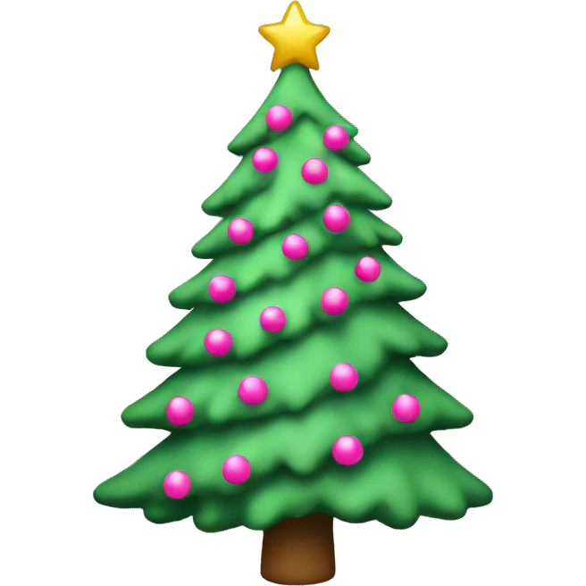 pink christmas tree emoji