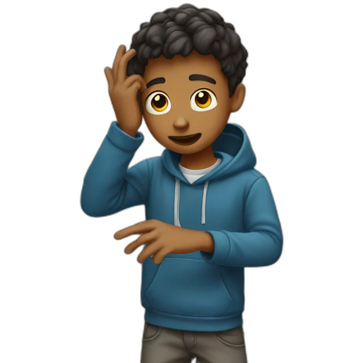 boy make a dab emoji