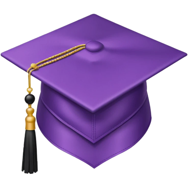 lilac standard graduation cap emoji