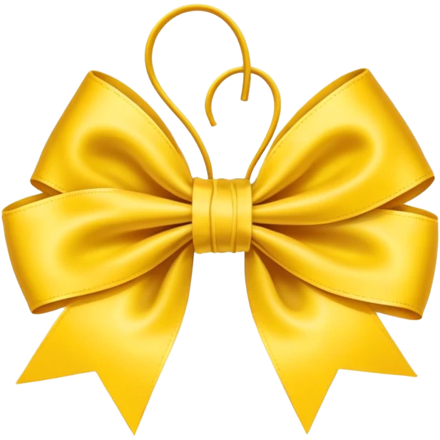 Yellow cute and coquette bow emoji