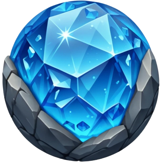planet, surface covered in glowing crystals and rock  emoji