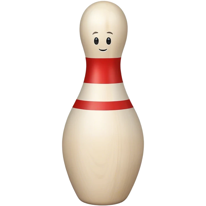 a wooden bowling pin emoji