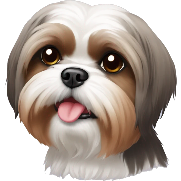 Shih tzu with red cheeks emoji