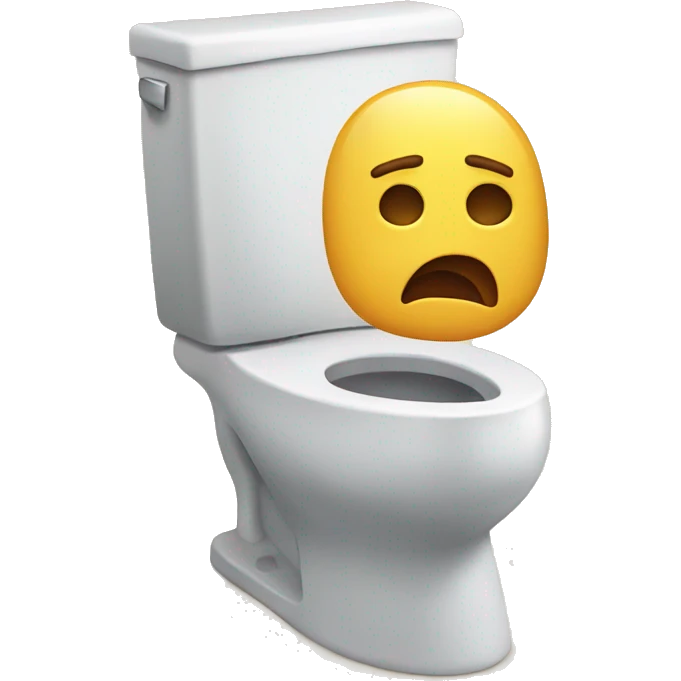 Head coming out of toilet emoji