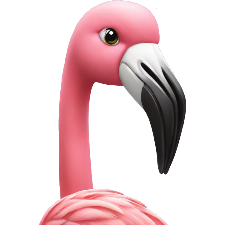 Flamingo with an oreo emoji