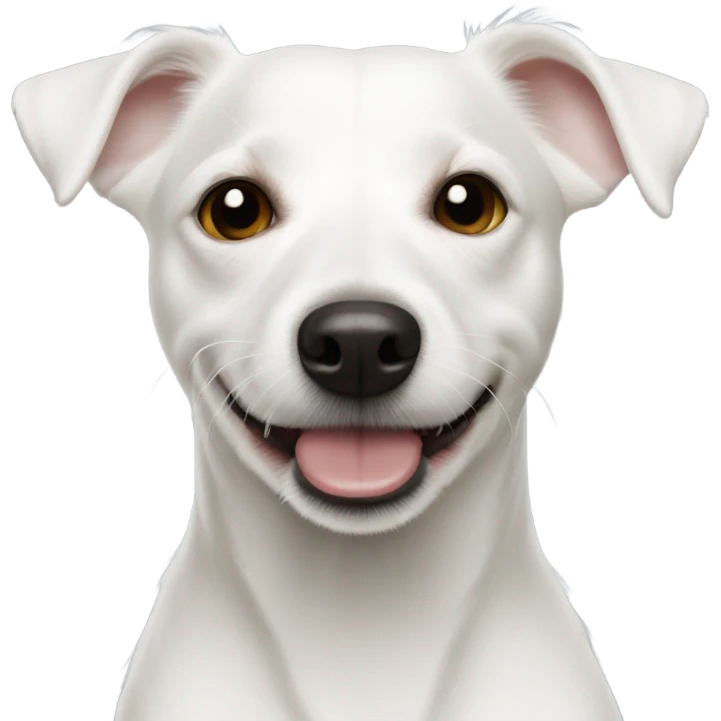 Albino Jack Russell white  emoji