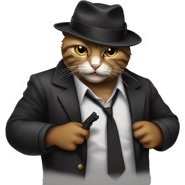 Cat gangster emoji