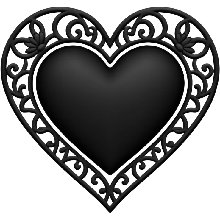 Black lace heart emoji