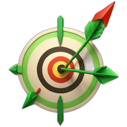 Arrow hitting target emoji