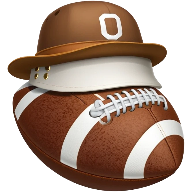 Football in a hat  emoji