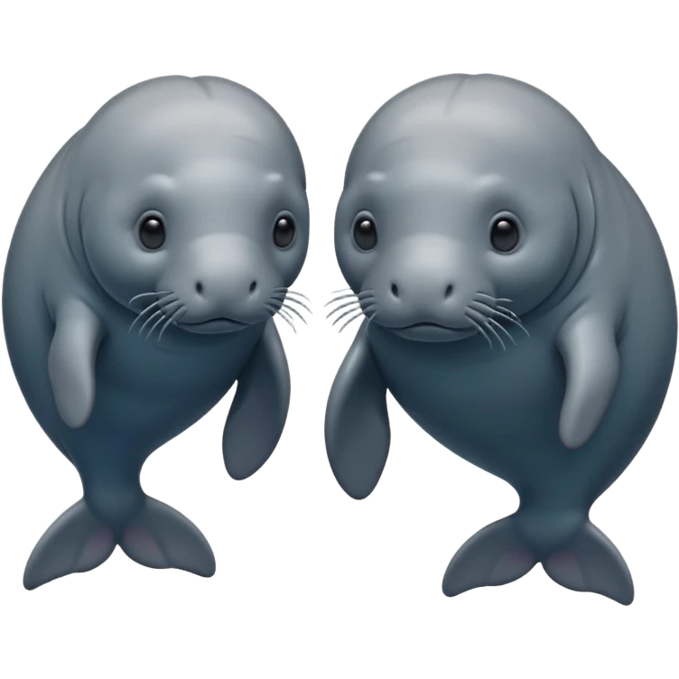 two manatees alone emoji