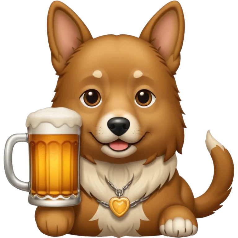 Ein Hund der talahon ist und Bier trinkt emoji