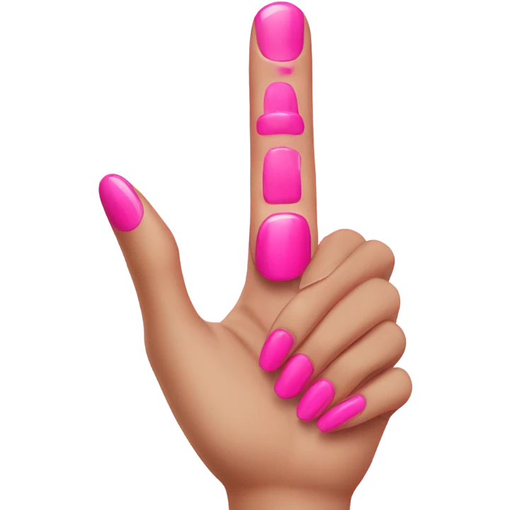 pinky finger with pink nail emoji