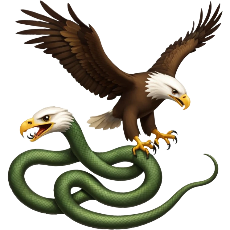 fight between a eagle and snake  emoji