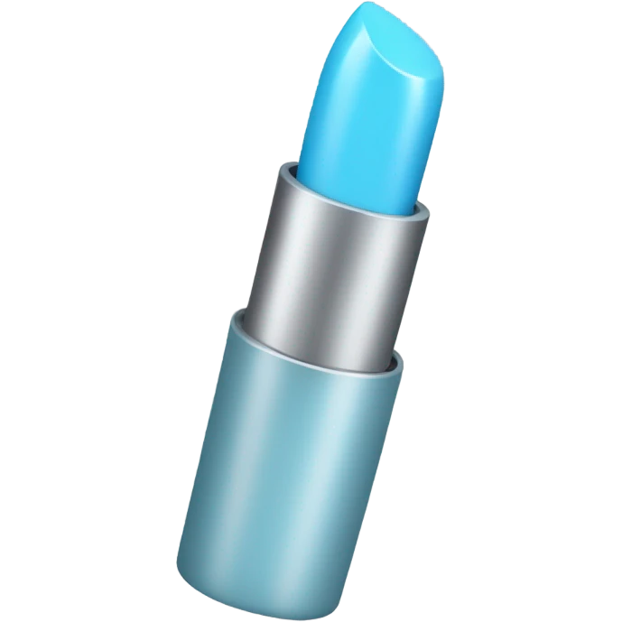 Light blue lipstick emoji
