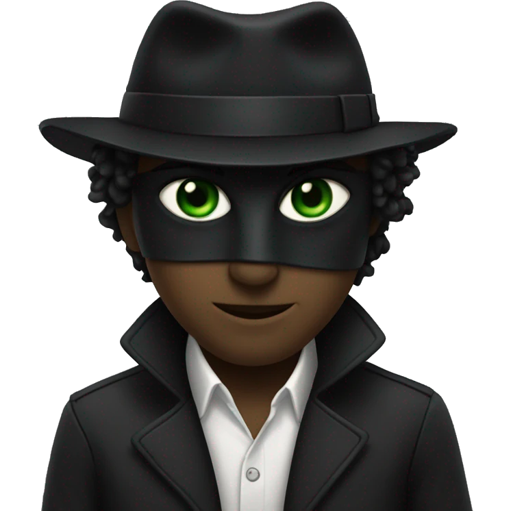 Un chat noir avec des yeux verts  emoji