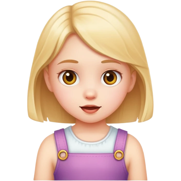 Little girl playing emoji