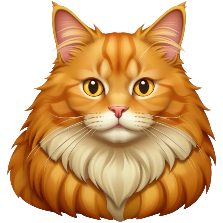 Maine Coon fat orange golden cat emoji