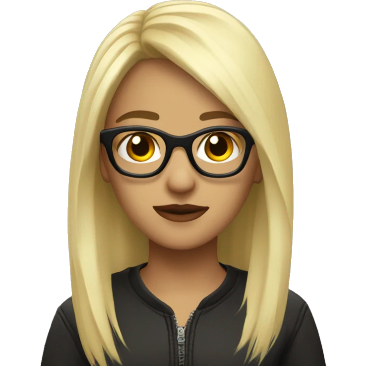 punk-blonde brown eyes glasses emoji