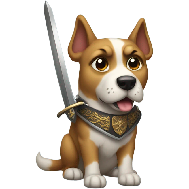 Dog with sword emoji