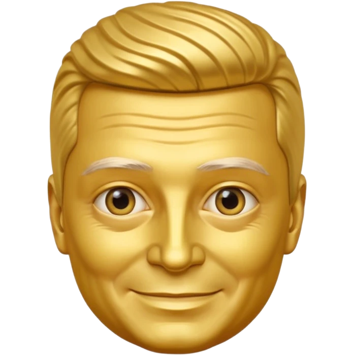 president of ukraine is gold, his skin made from gold emoji