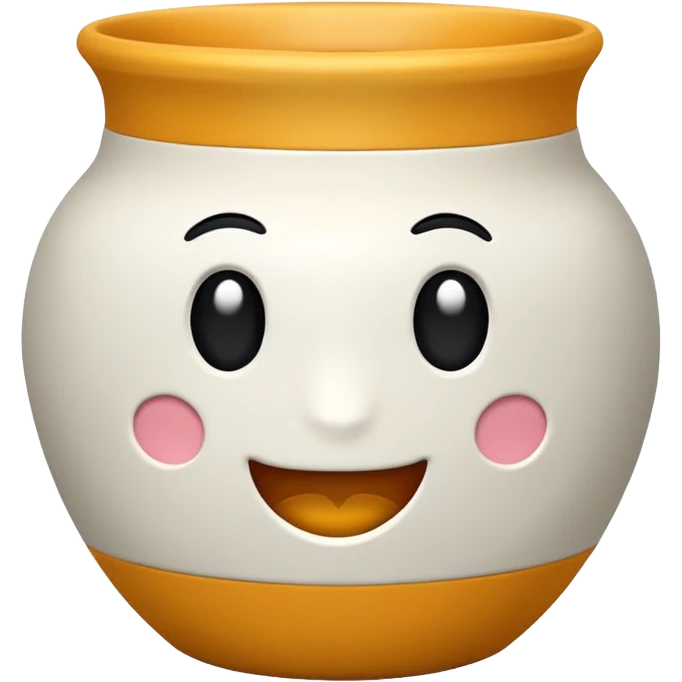 vaso branco sem flores emoji