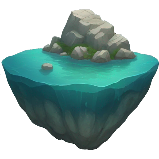stone in the sea emoji