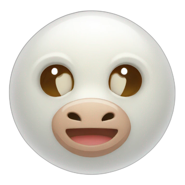 white monkey ball emoji