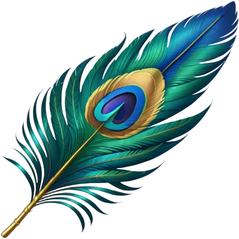 single peacock feathee emoji