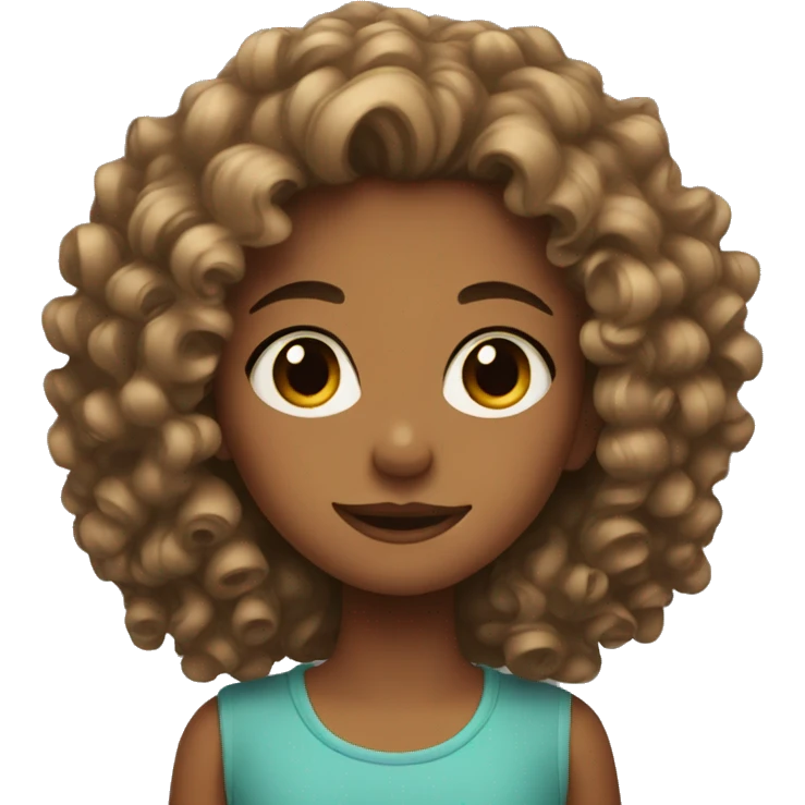 Girl with curls emoji