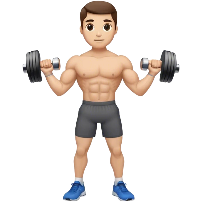 T pose dumbbells emoji