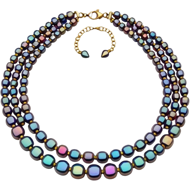 multicolored necklace emoji