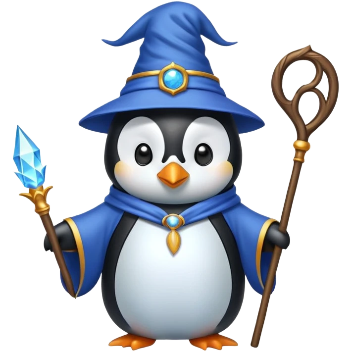Penguin Wizard emoji