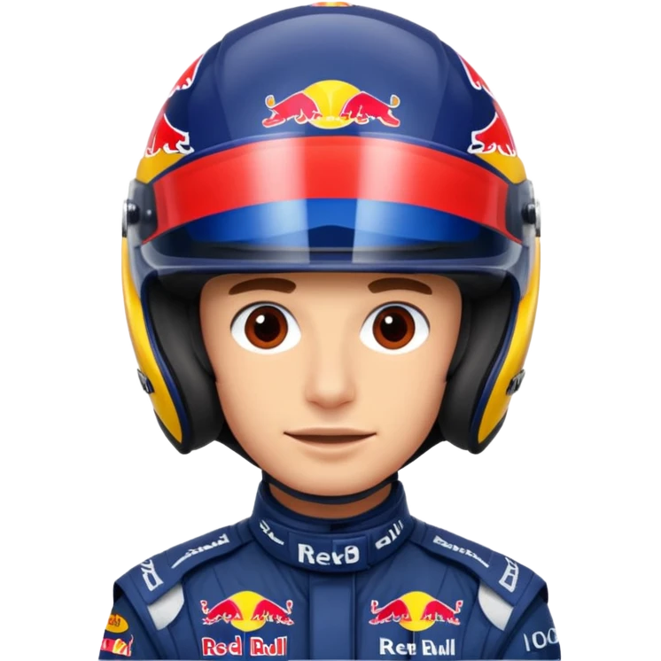 Red bull driver full face covers only helmet invisible f1  emoji