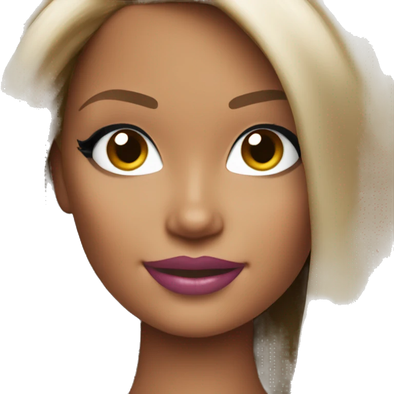 barbie with bob hairstyle and black outfit emoji