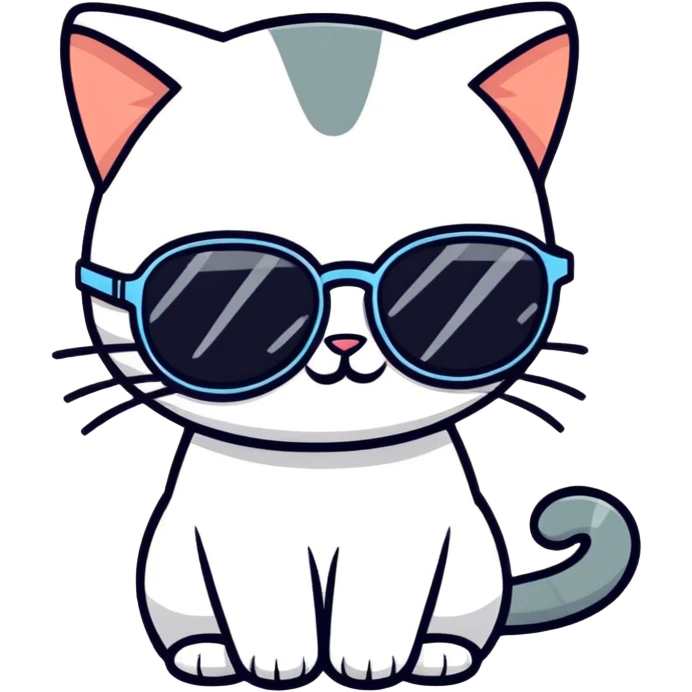 Cat with sunglasses emoji