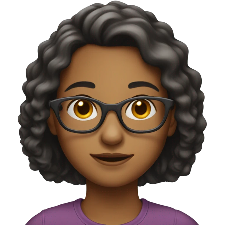 girl with glasses portrait emoji