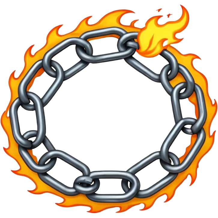 broken chain with fire emoji