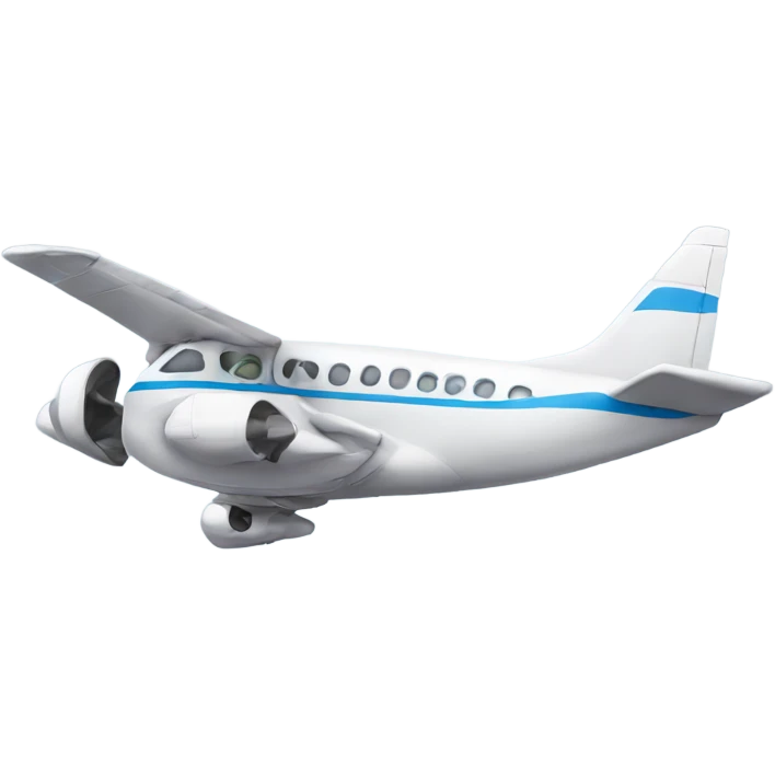 Plane with eyes and smile emoji