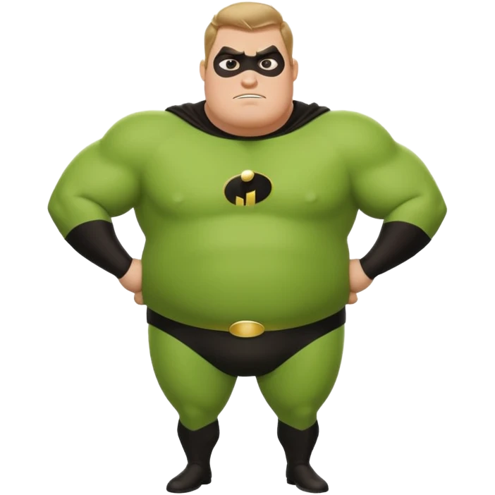 green fat mr incredible farting  emoji