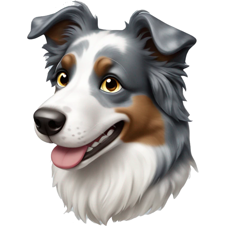 Border collie blue Merle emoji