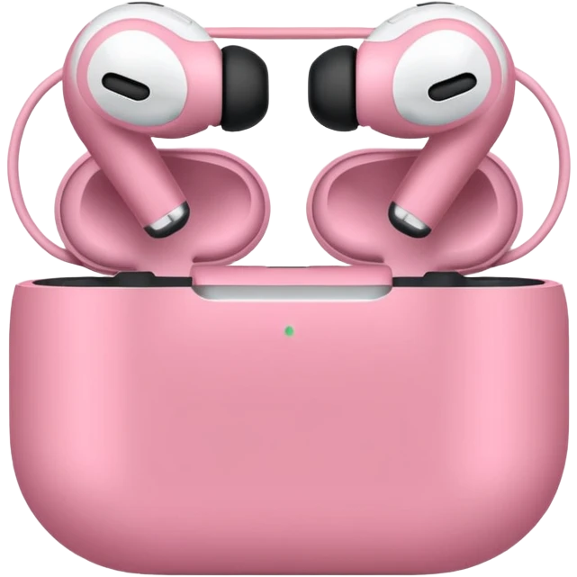Create a pink happy circle emoji who listens to music on AirPods Max make them always this style 🥹 emoji