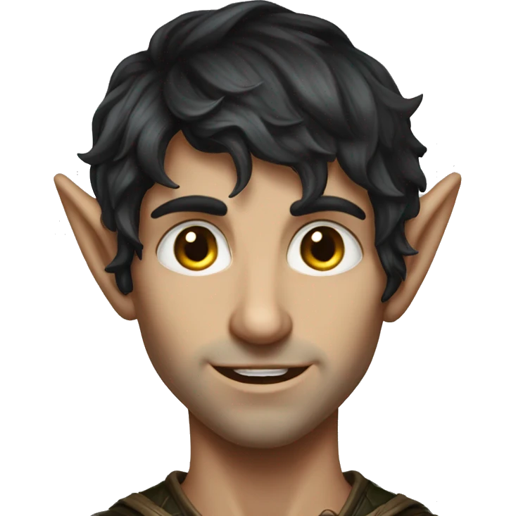 dark hair male elf fantasy emoji