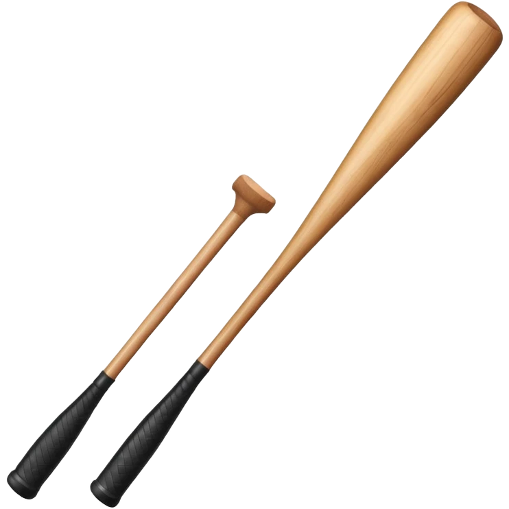 A piece of wood with a baseball bat emoji