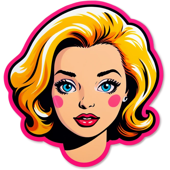 Pop art face  emoji