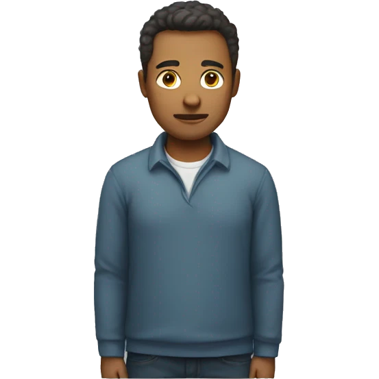 man with a gaze bunking body emoji