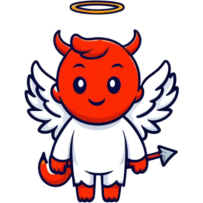devil with angel halo emoji