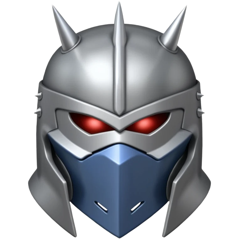 master shredder's helmet from teenage mutant ninja turtles, no eyes or face, just the helmet and related material emoji