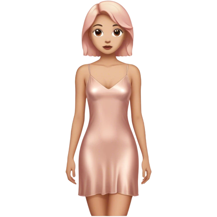 Rose gold slip dress emoji