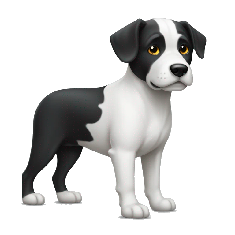 Perro blanco y negro emoji